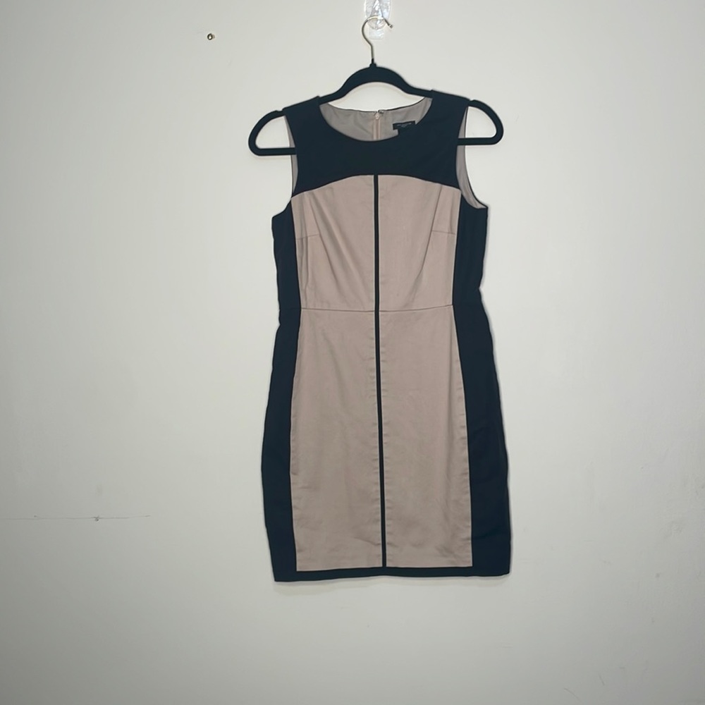 Ann Taylor tan and black petite dress​